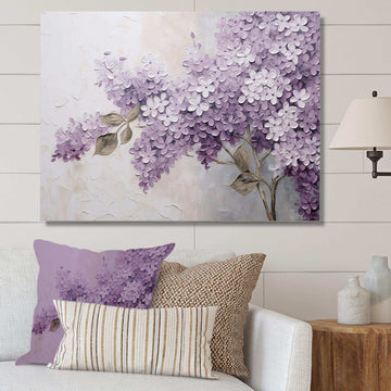 Beautiful Lilac Dreamscape - Floral Canvas Wall Art
